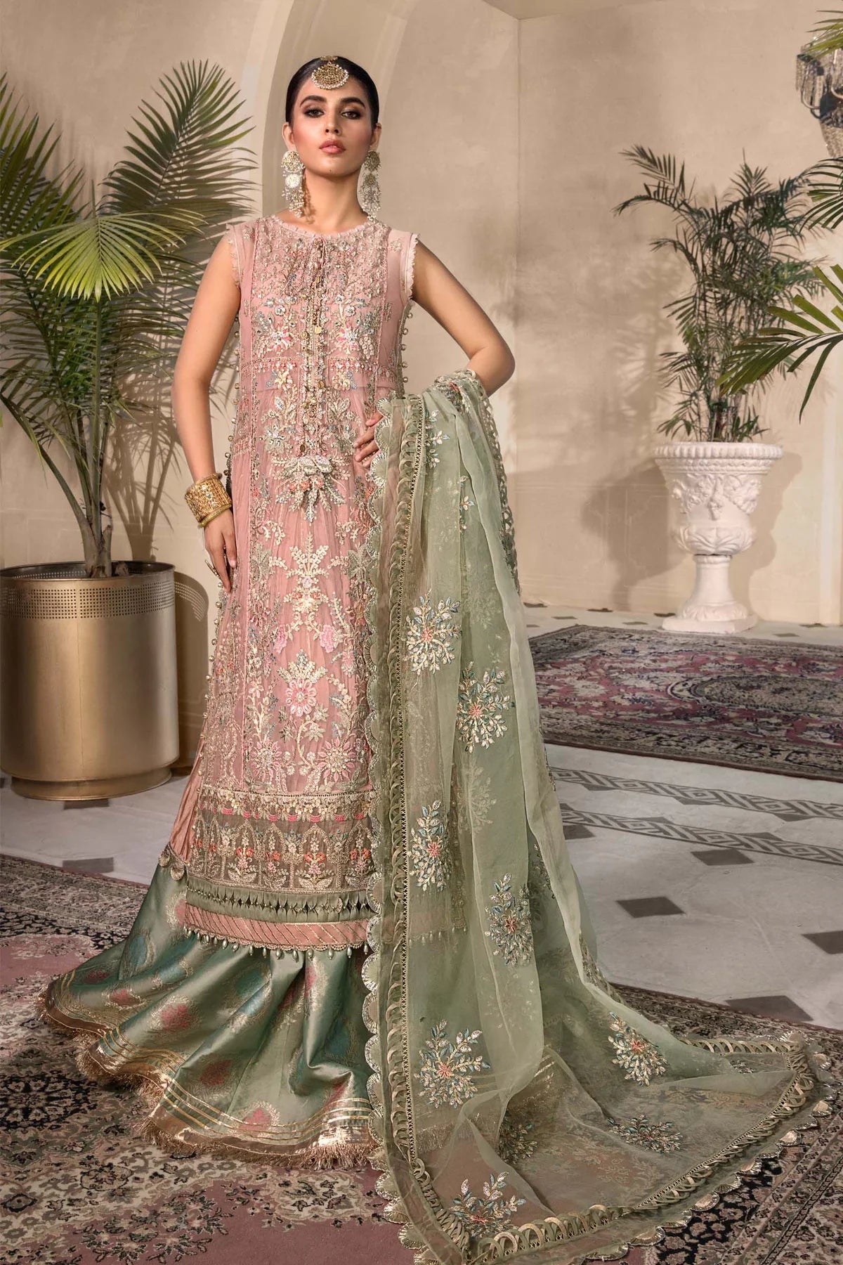 Embroidered Net Suits Unstitched  D7 - Luxury Collection