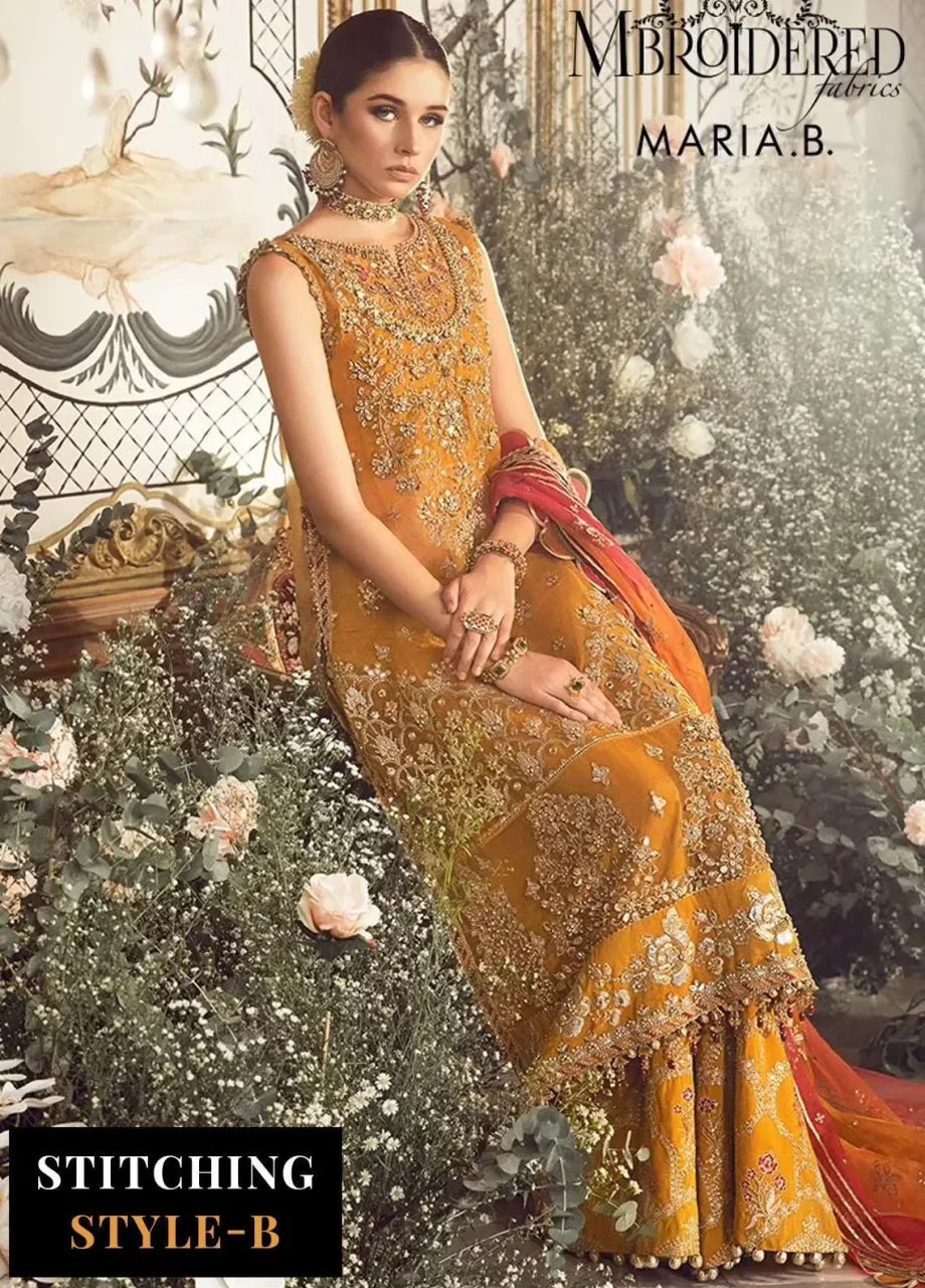 Mbroidered By Maria B Embroidered Organza Suits Unstitched 4 Piece MB23MW D7 – Luxury Collection