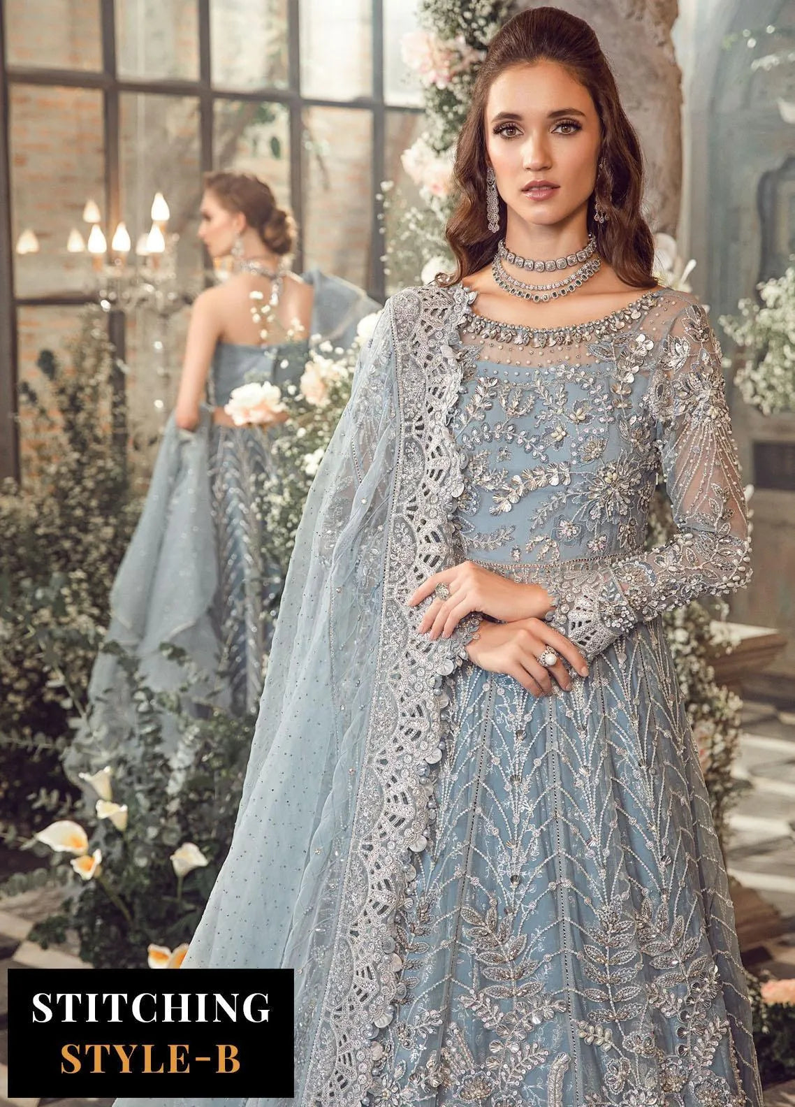 Mbroidered By Maria B Embroidered Organza Suits Unstitched 4 Piece MB23MW D2 – Luxury Collection