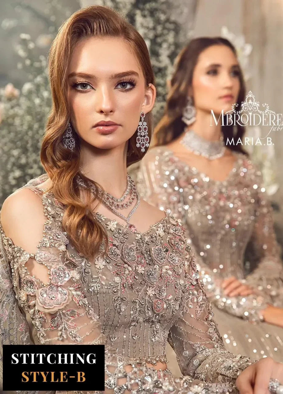 Mbroidered By Maria B Embroidered Organza Suits Unstitched 4 Piece MB23MW D3 – Luxury Collection