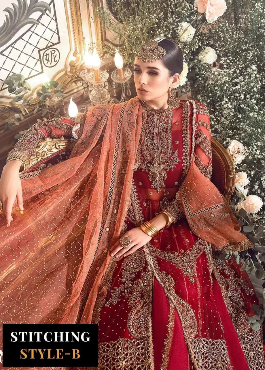 Mbroidered By Maria B Embroidered Organza Suits Unstitched 4 Piece MB23MW D8 – Luxury Collection